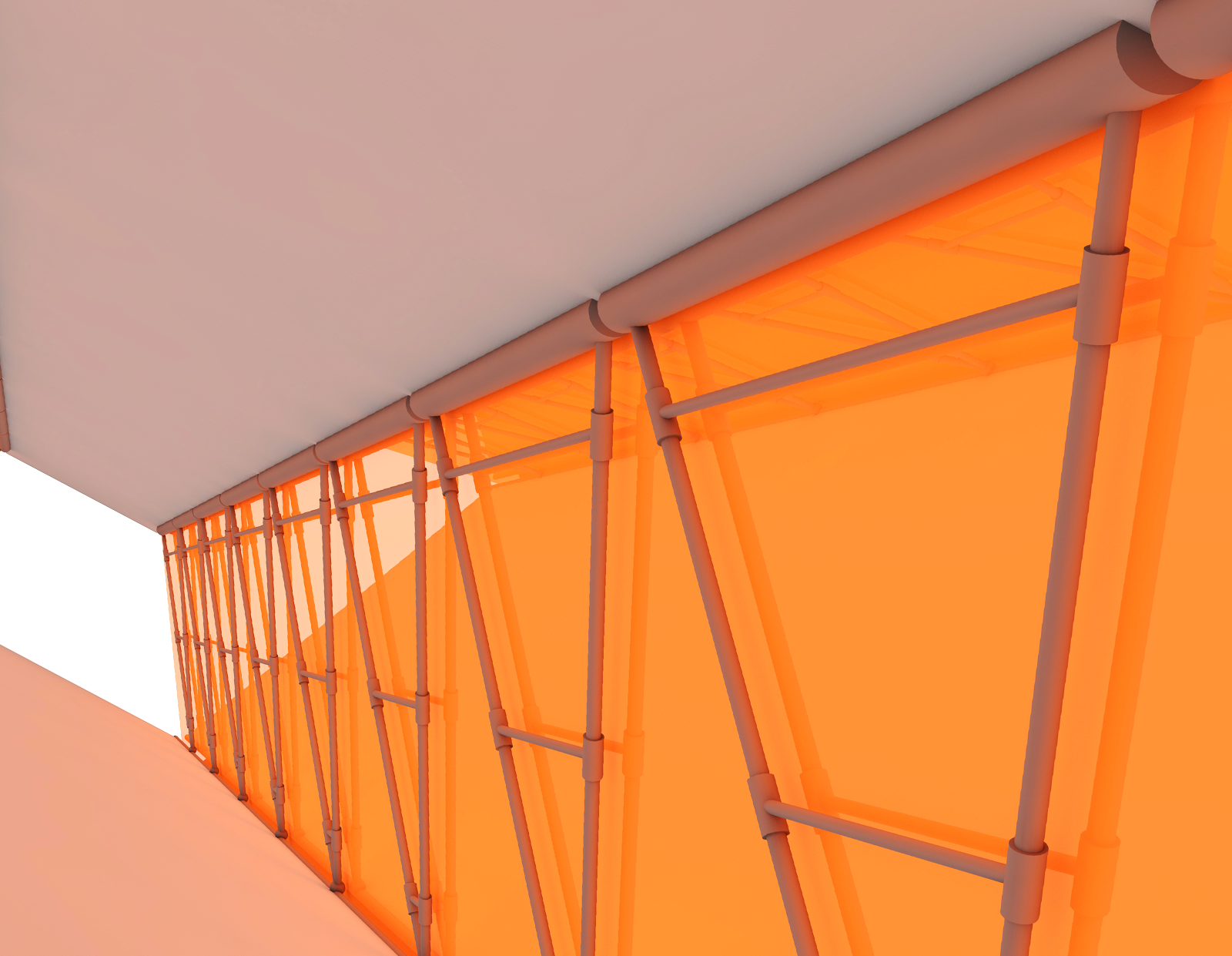 Down escalator perspective
