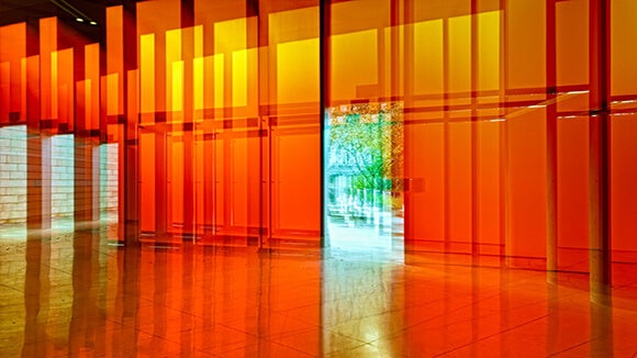 orange abstract building 