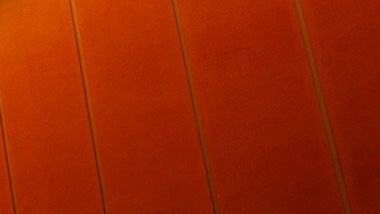 orange wall with lines
