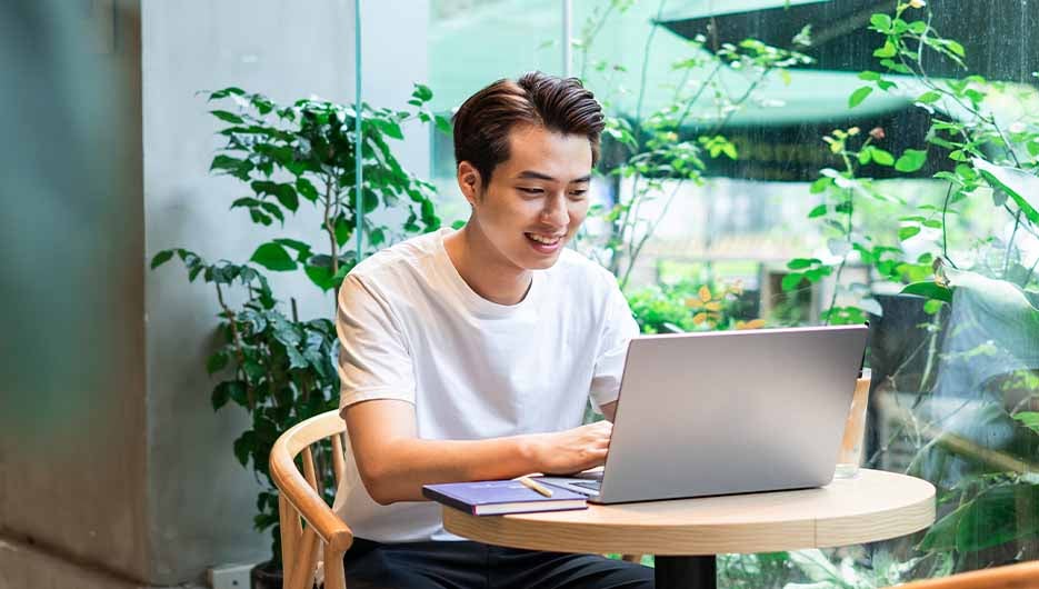 man and laptop