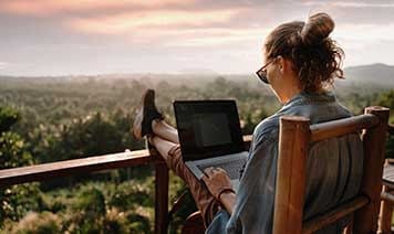 woman looking at view