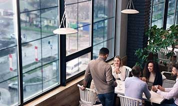 meeting at a table