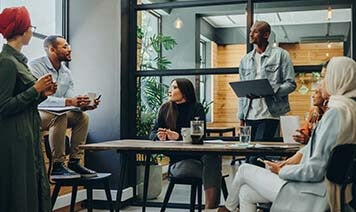 people in a meeting